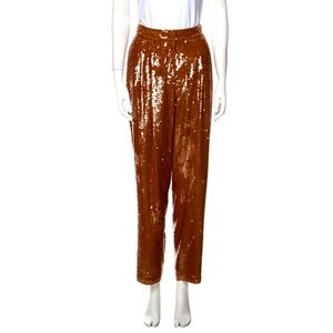 LAFAYETTE 148 New York Brown Sequin Pants | Size Small